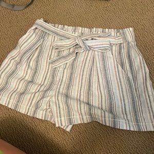 Ci Sono blue red and white striped shorts, tie waist, 4th of July